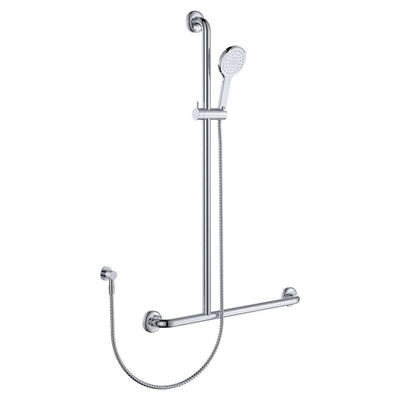Fienza Luciana Care Inverted T Rail Shower Left Hand, Chrome