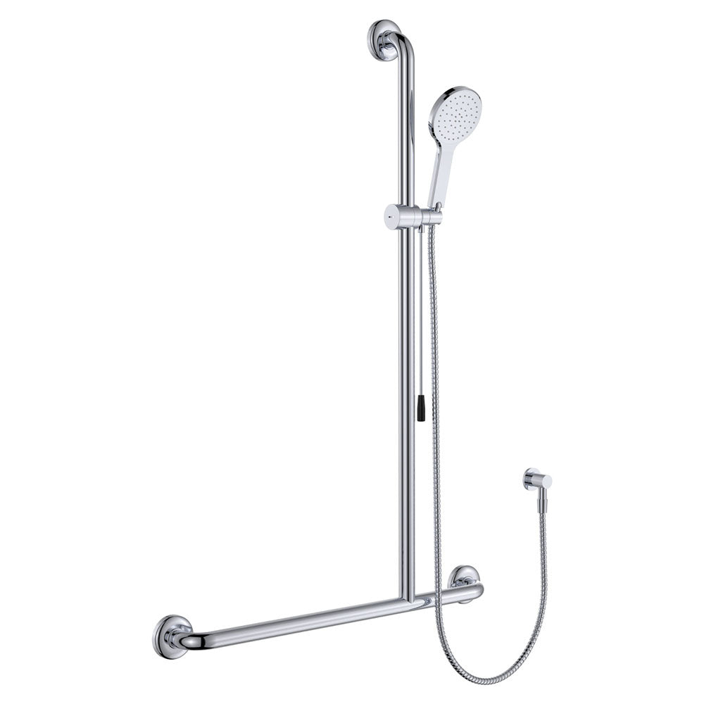 Fienza Luciana Care As1428 T Rail Shower With Push Pull Slider Right Hand * *, Chrome