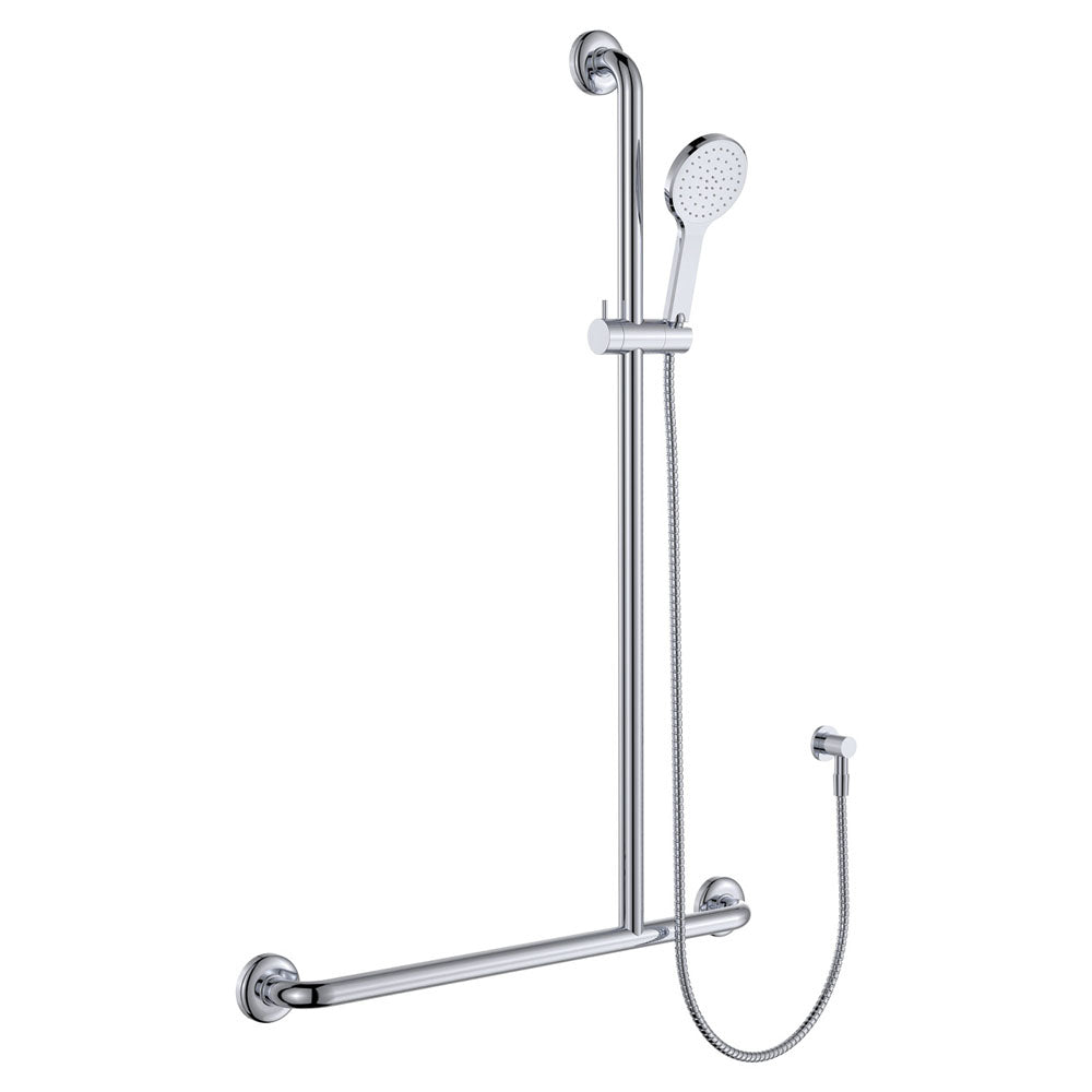 Fienza Luciana Care Inverted T Rail Shower Right Hand, Chrome