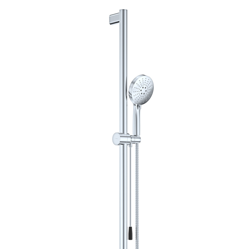 Fienza Care Inverted Tbar Rail Shower Set With Push/Pull Slider * *, Chrome