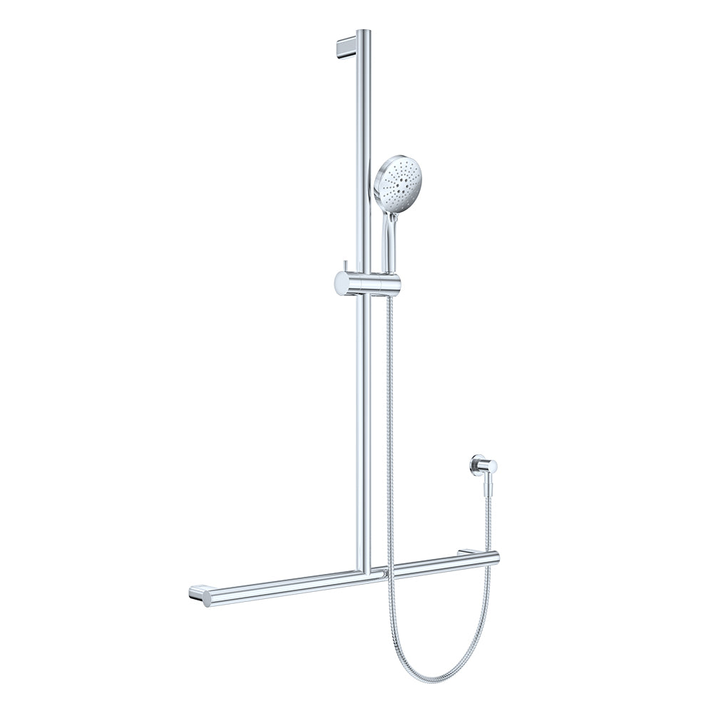 Fienza Care Inverted T Bar Rail Shower Set, Chrome