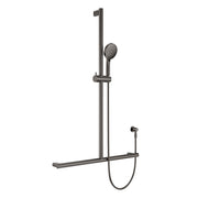 Fienza Care Inverted T Bar Rail Shower Set, Gun Metal