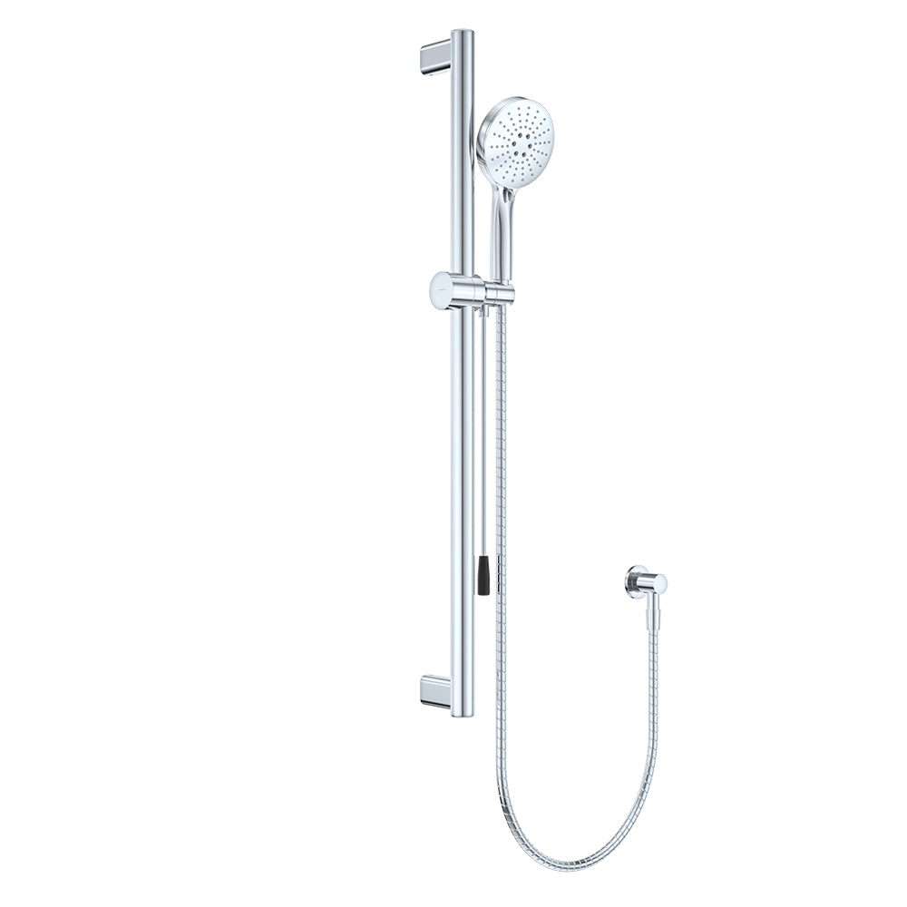 Fienza Care 900mm Rail Shower Set With Push/Pull Slider * *, Chrome