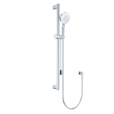 Fienza Care 900mm Rail Shower Set With Push/Pull Slider * *, Chrome