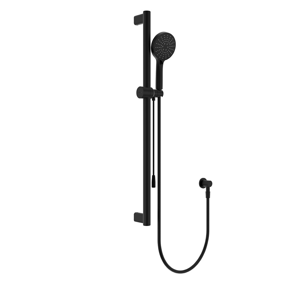 Fienza Care 900mm Rail Shower Set With Push/Pull Slider * *, Matte Black