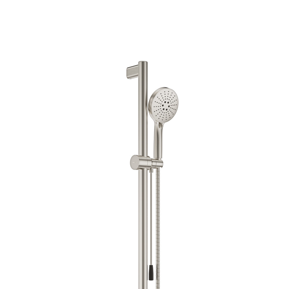 Fienza Care 900mm Rail Shower Set With Push/Pull Slider * *, Brushed Nickel