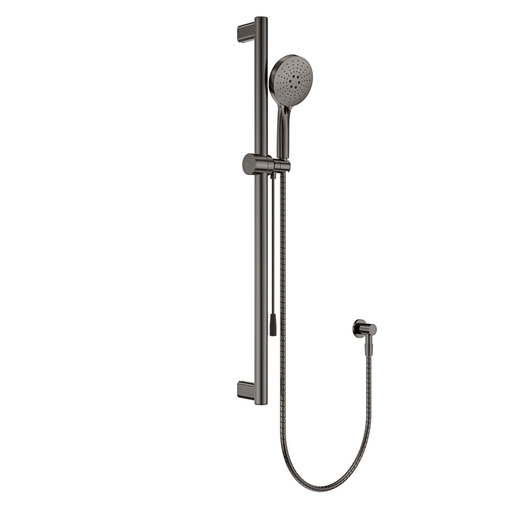 Fienza Care 900mm Rail Shower Set With Push/Pull Slider * *, Gun Metal