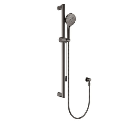 Fienza Care 900mm Rail Shower Set With Push/Pull Slider * *, Gun Metal