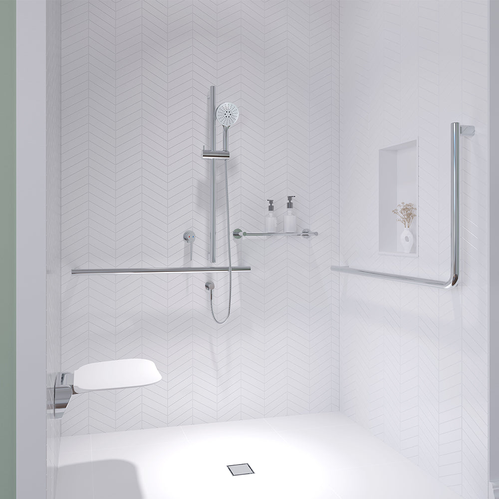 Fienza Care 900mm Rail Shower Set, Chrome