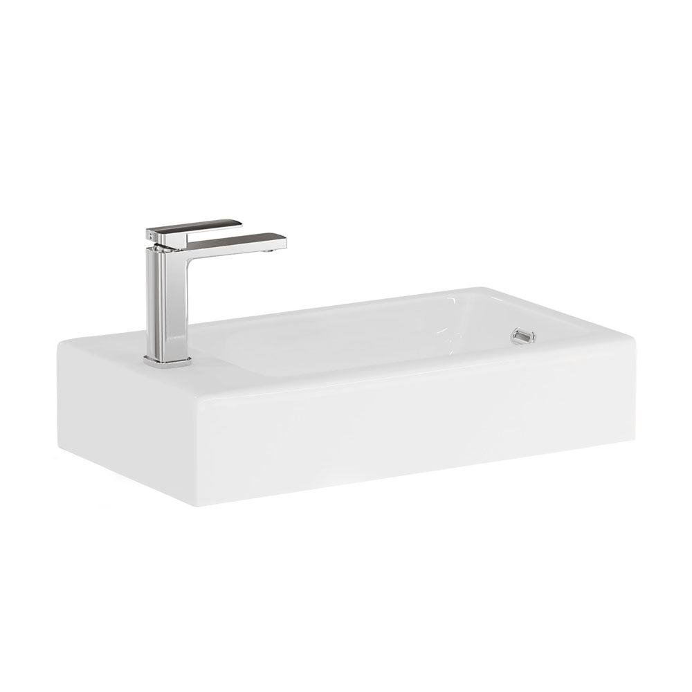 Fienza Ralph 450mm Basin Top Only with Overflow 1TH, Gloss White