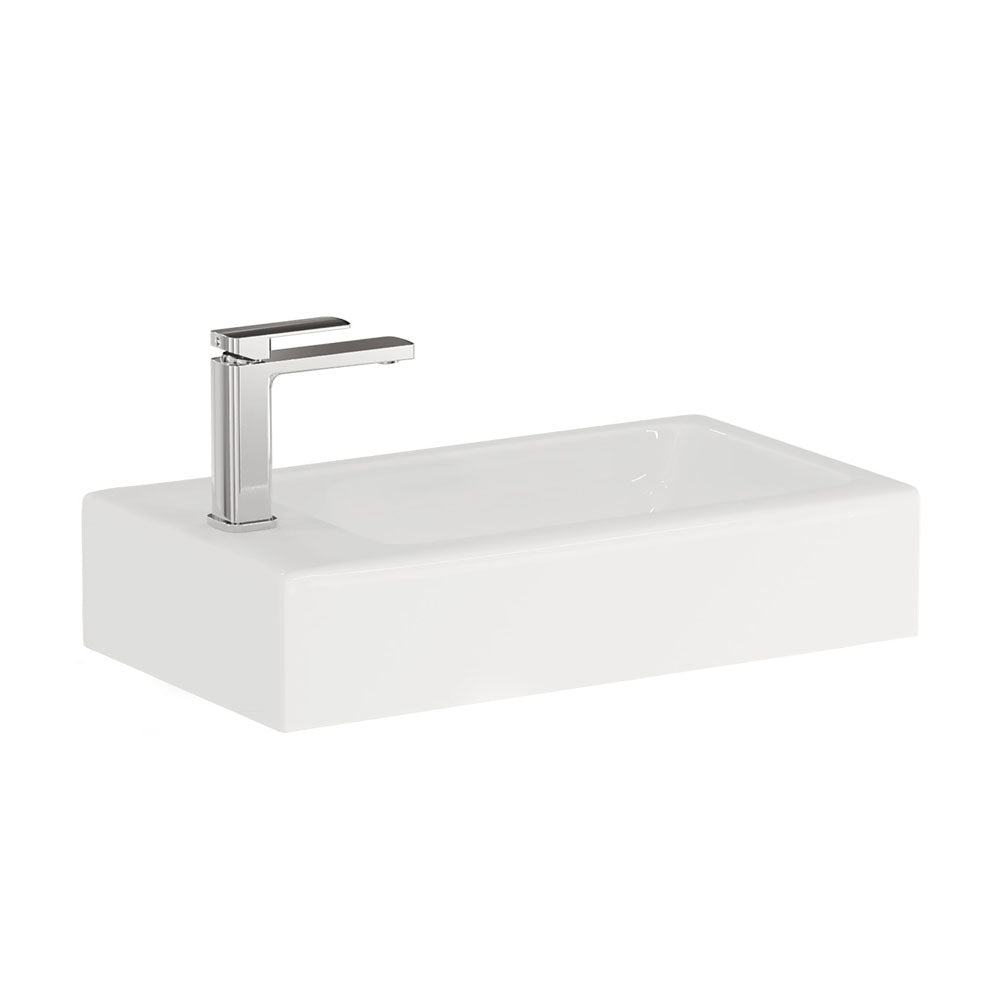 Fienza Ralph 450mm Basin Top Only 1TH, Gloss White
