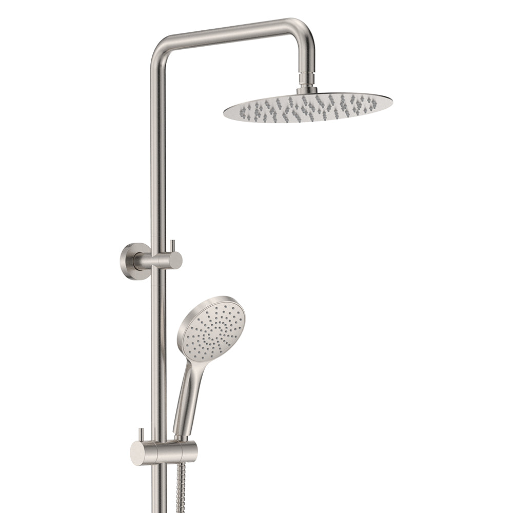 Fienza Kaya/Hustle Twin Rail Shower, Brushed Nickel