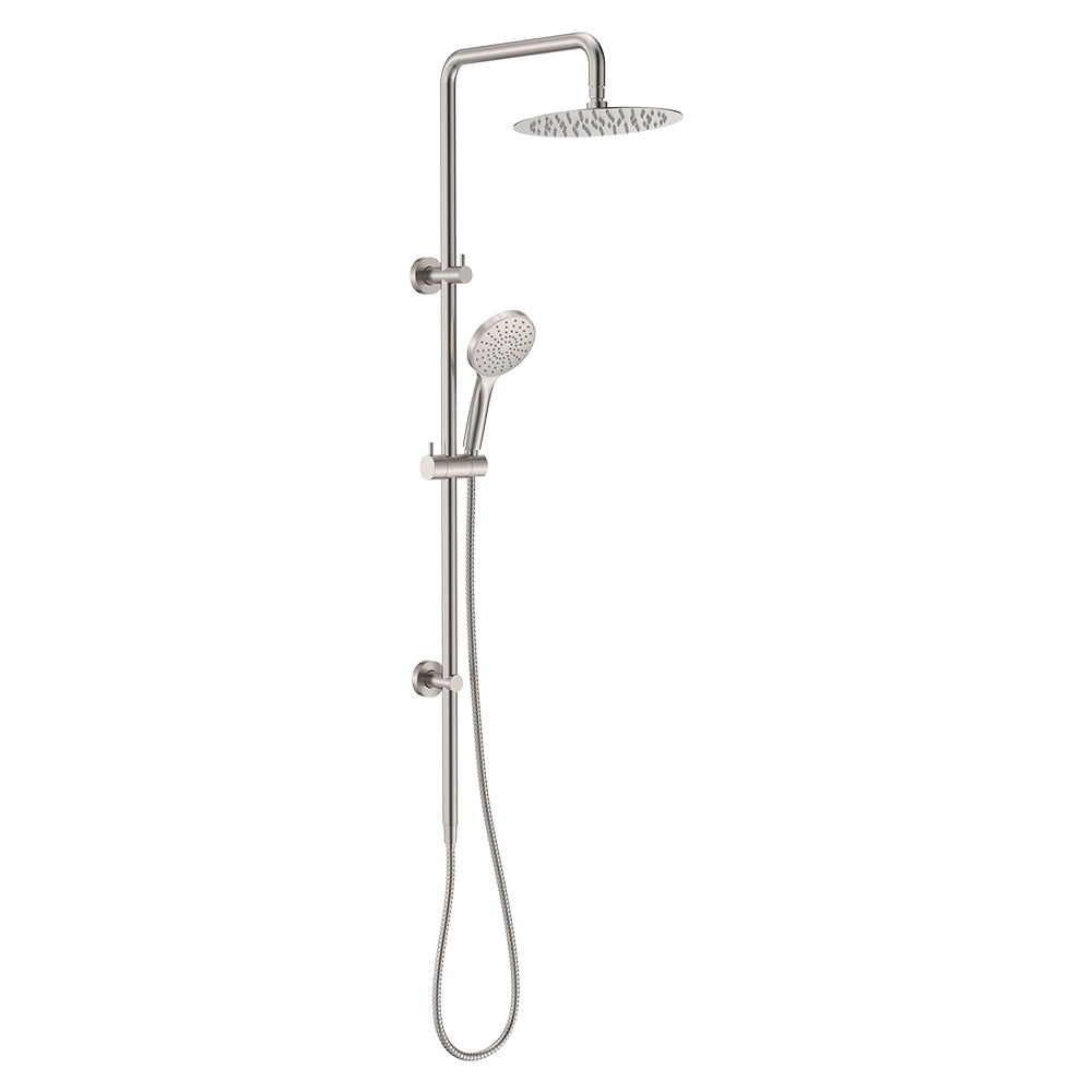 Fienza Kaya/Hustle Twin Rail Shower, Brushed Nickel