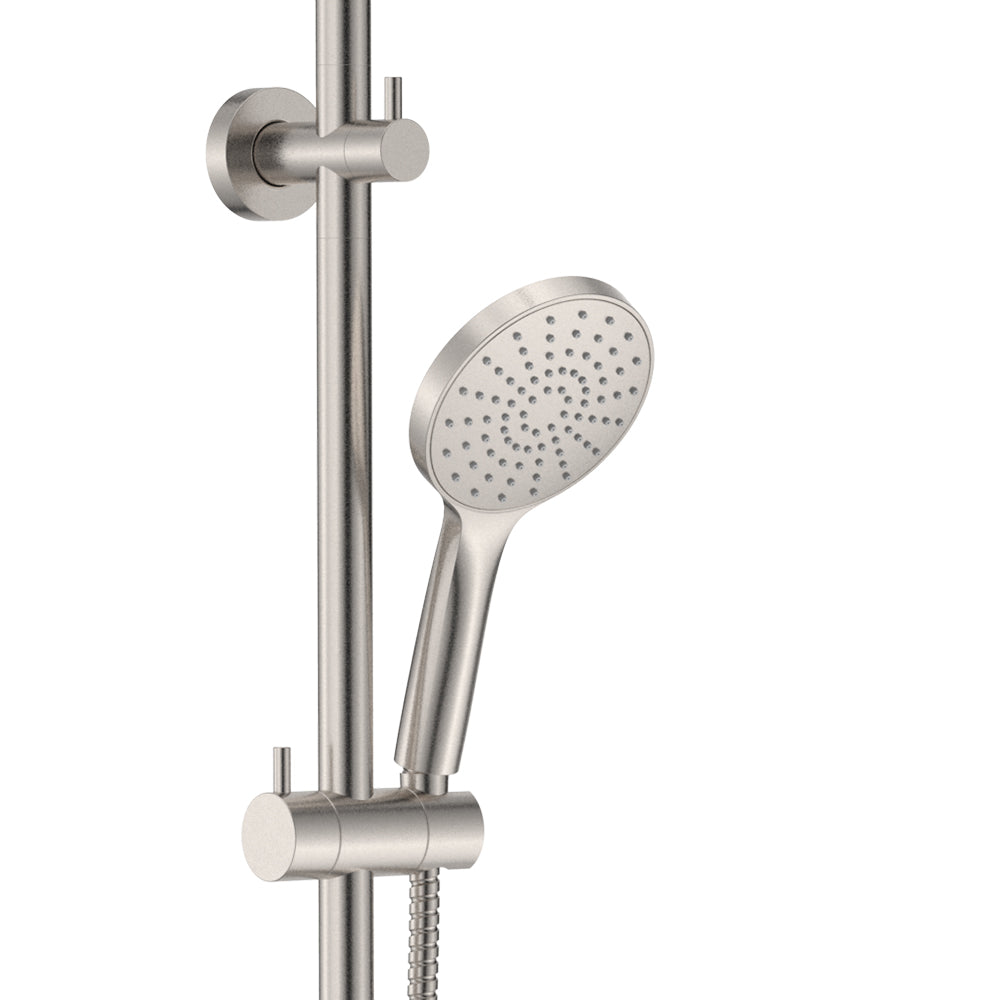 Fienza Kaya/Hustle Twin Rail Shower, Brushed Nickel