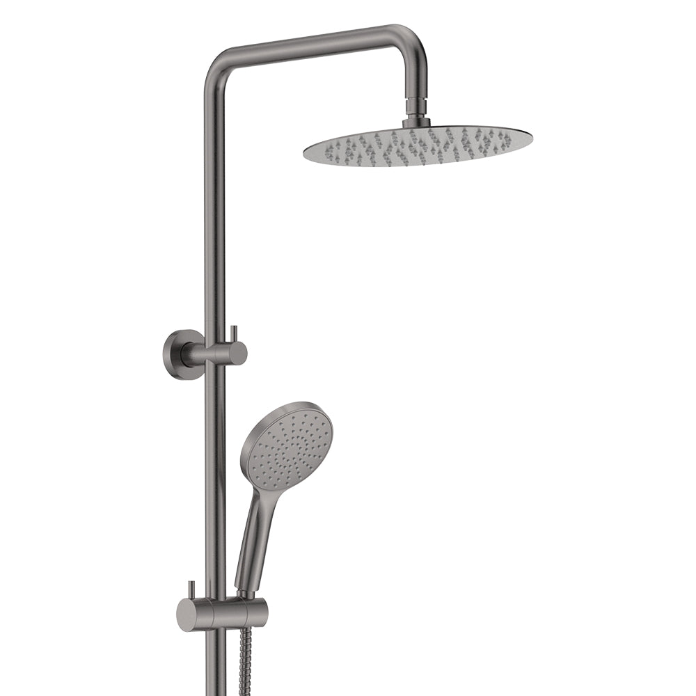 Fienza Kaya Twin Rail Shower, Gun Metal