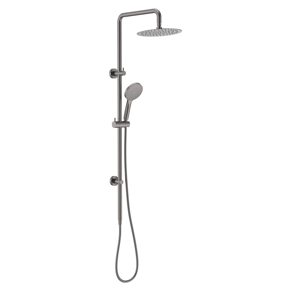 Fienza Kaya Twin Rail Shower, Gun Metal