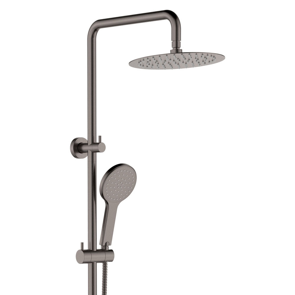 Fienza Kaya Twin Rail Shower, Gun Metal
