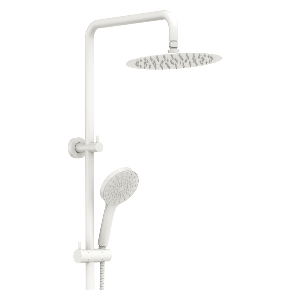 Fienza Kaya Twin Rail Shower, Matte White