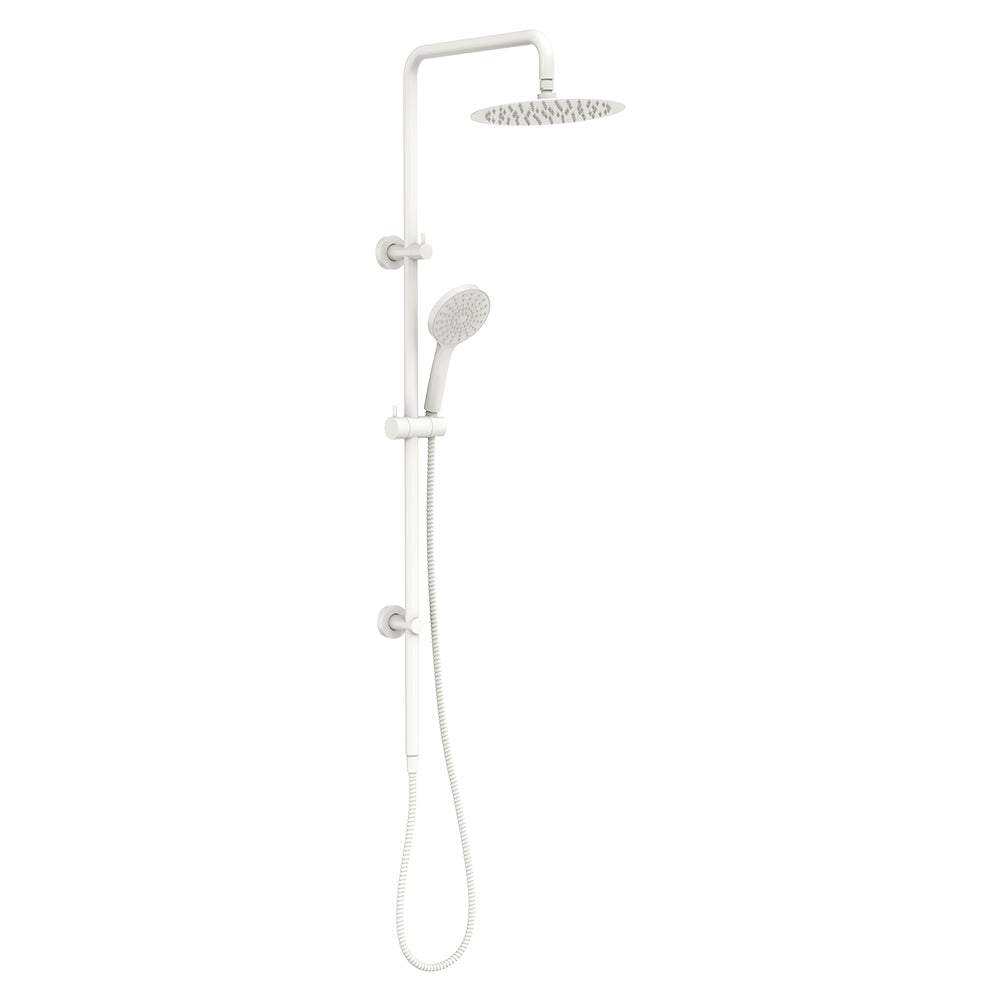 Fienza Kaya Twin Rail Shower, Matte White