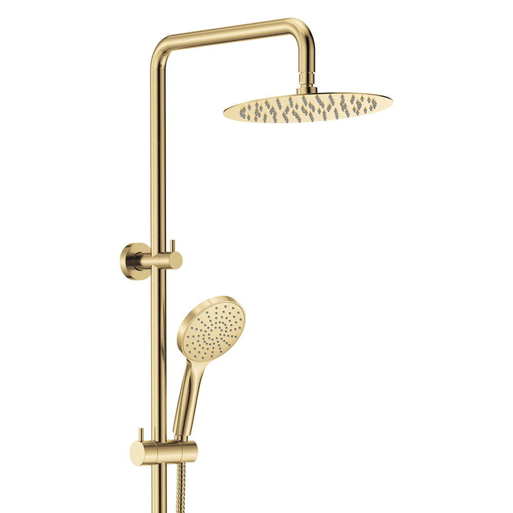 Fienza Kaya/Hustle Twin Rail Shower, Urban Brass