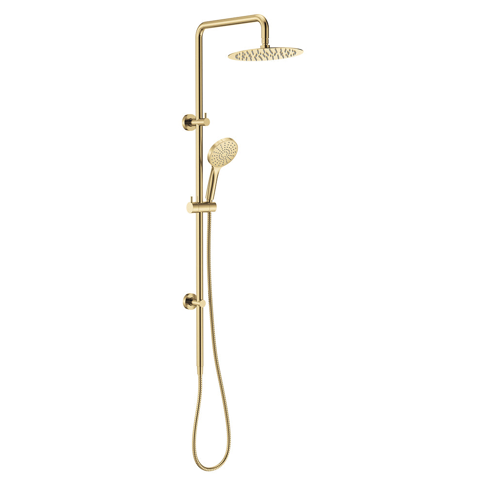 Fienza Kaya/Hustle Twin Rail Shower, Urban Brass