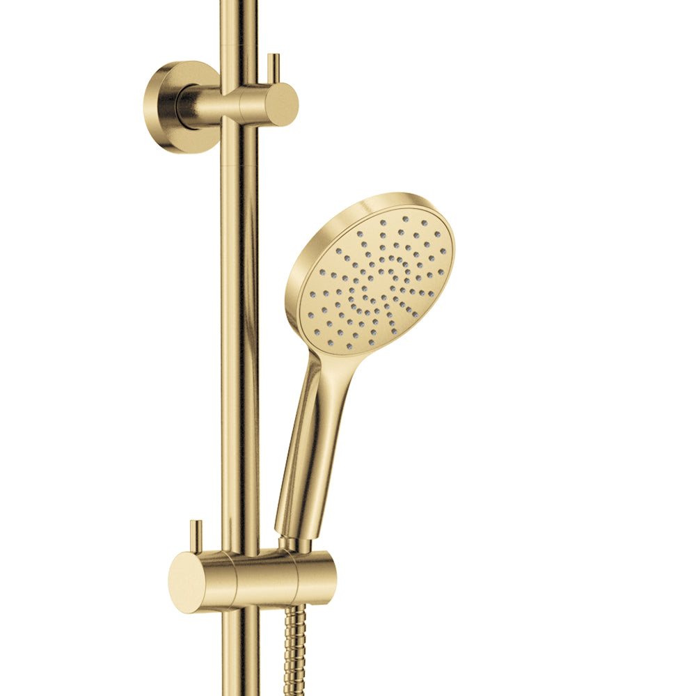 Fienza Kaya/Hustle Twin Rail Shower, Urban Brass