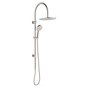Fienza Empire Slim Curved Twin Shower, Brushed Nickel