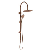 Fienza Empire Slim Curved Twin Shower, Brushed Copper
