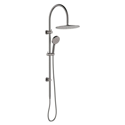Fienza Empire Slim Curved Twin Shower, Gun Metal
