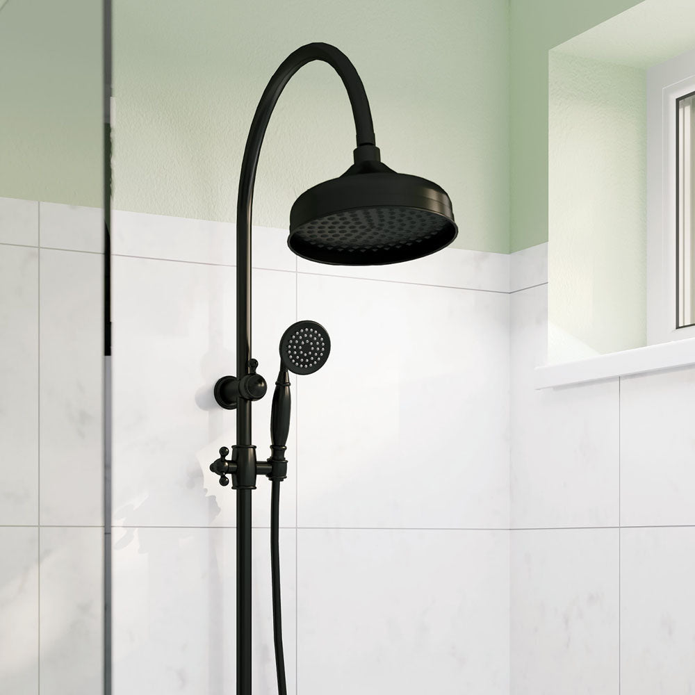 Fienza Lillian Twin Shower, Matte Black
