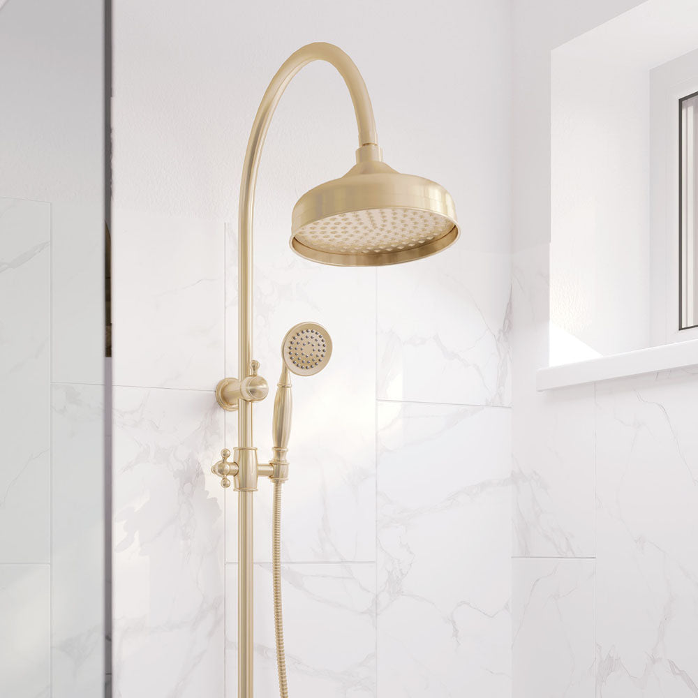 Fienza Lillian Twin Shower, Urban Brass