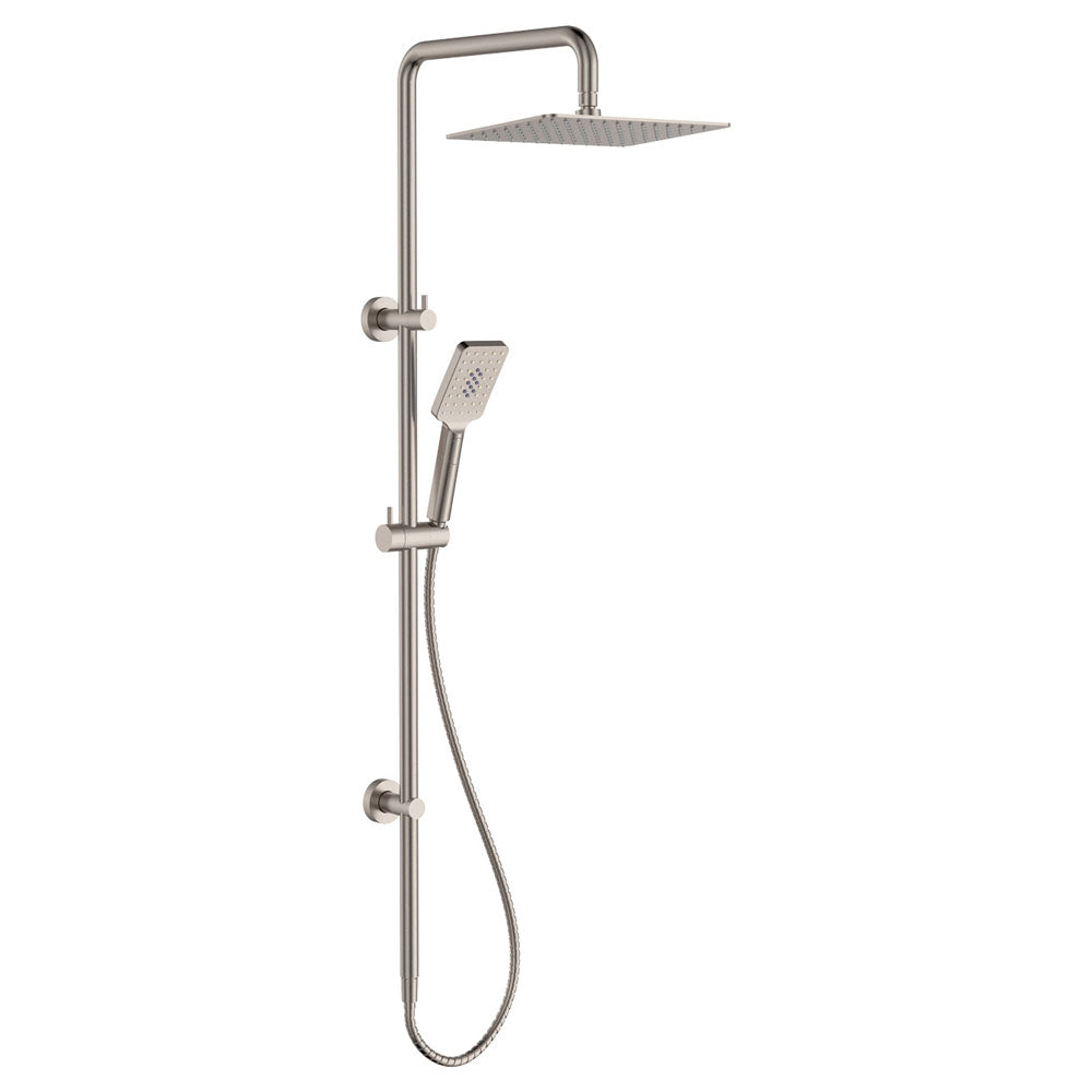 Fienza Tono Twin Shower, Brushed Nickel