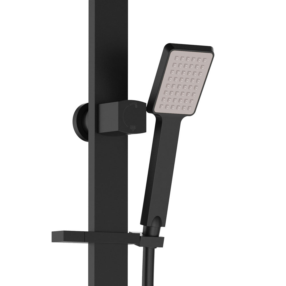 Fienza Koko Deluxe Twin Shower, Matte Black