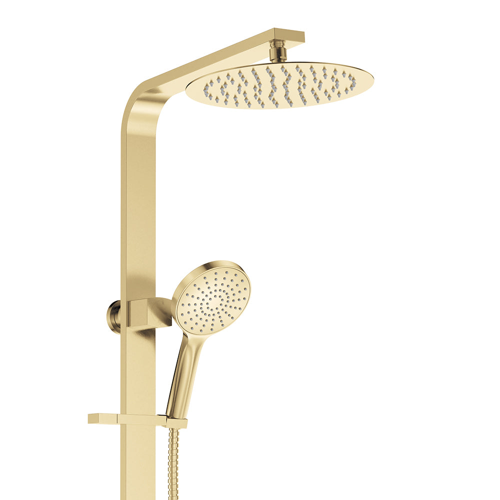 Fienza Kaya Deluxe Twin Shower, Urban Brass