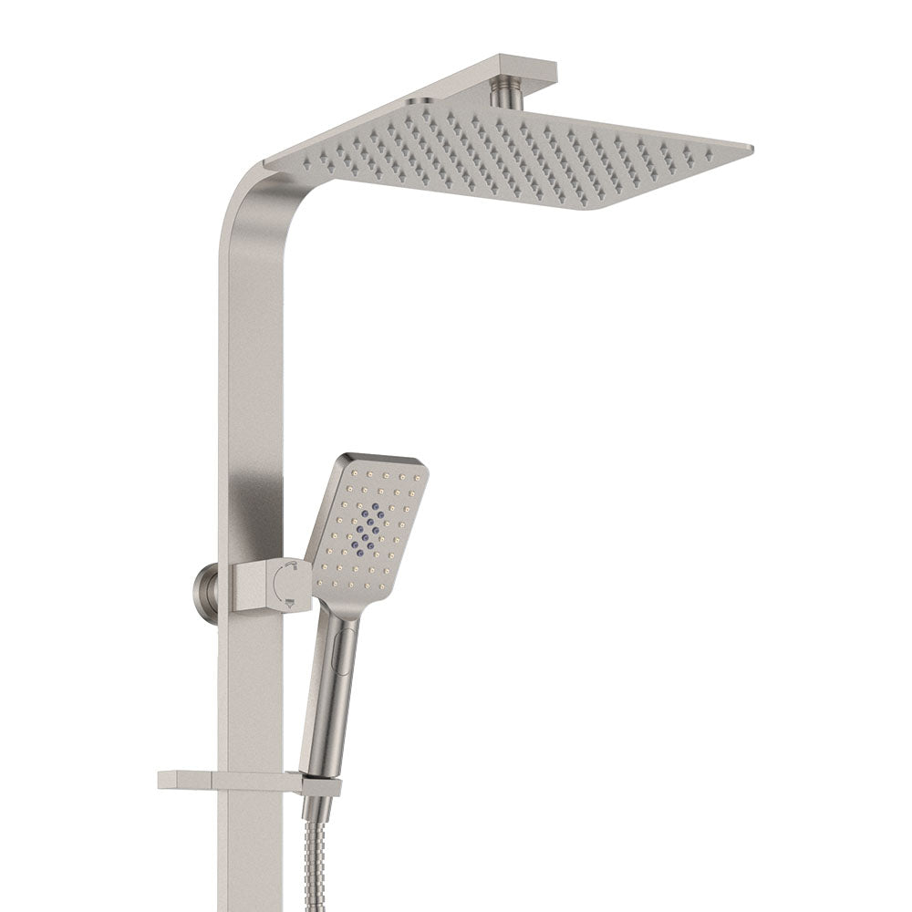 Fienza Tono Deluxe Twin Shower, Brushed Nickel