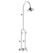 Fienza Lillian Exposed Shower And Bath Set With Cross Handles, Chrome