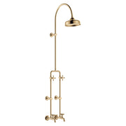 Fienza Lillian Exposed Shower And Bath Set With Cross Handles, Urban Brass
