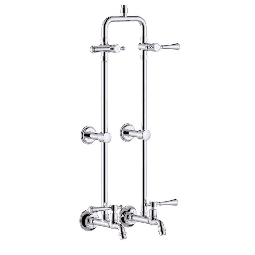 Fienza Lillian Exposed Shower And Bath Set With Lever Handles, Chrome
