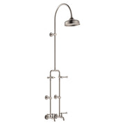 Fienza Lillian Exposed Shower And Bath Set With Lever Handles, Brushed Nickel