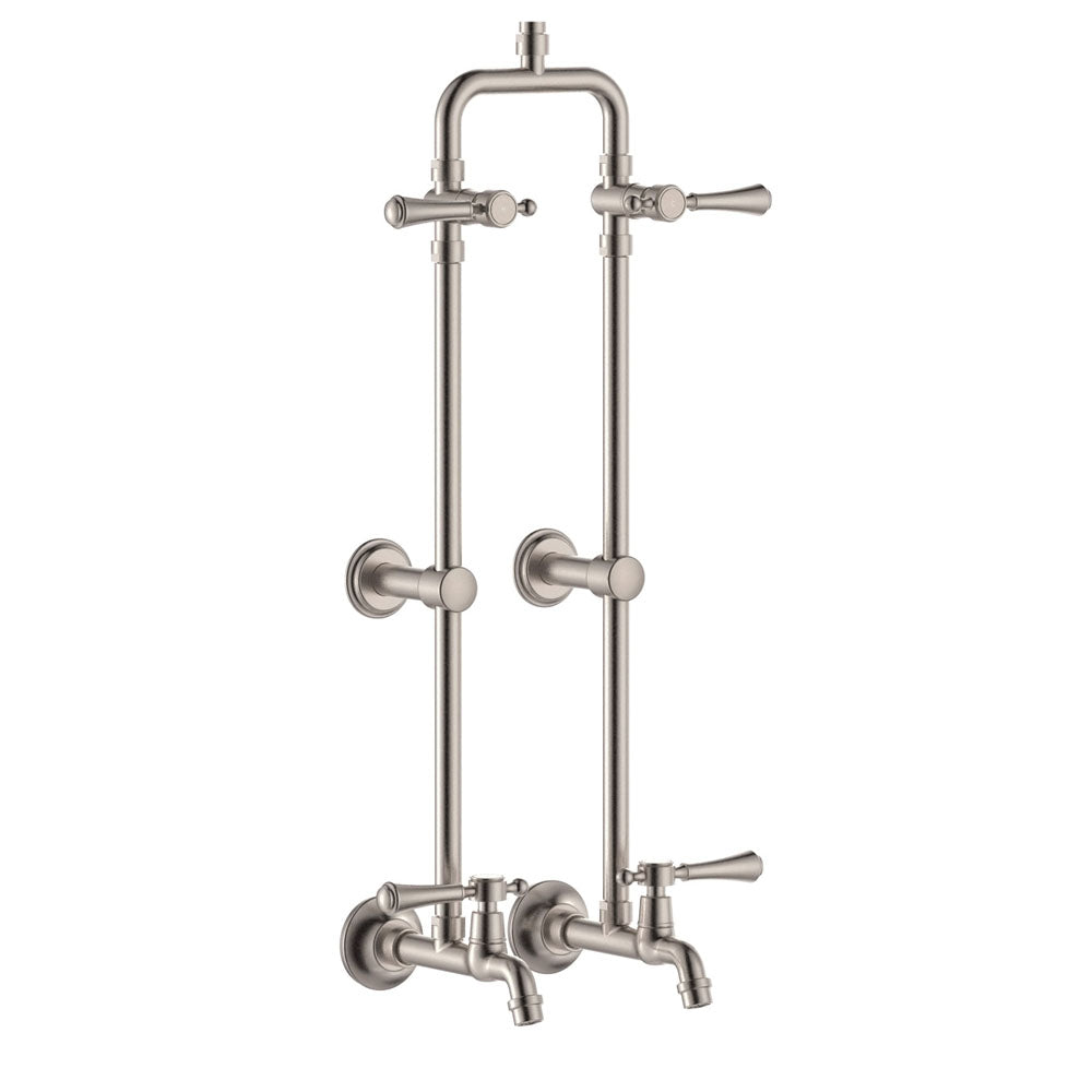 Fienza Lillian Exposed Shower And Bath Set With Lever Handles, Brushed Nickel