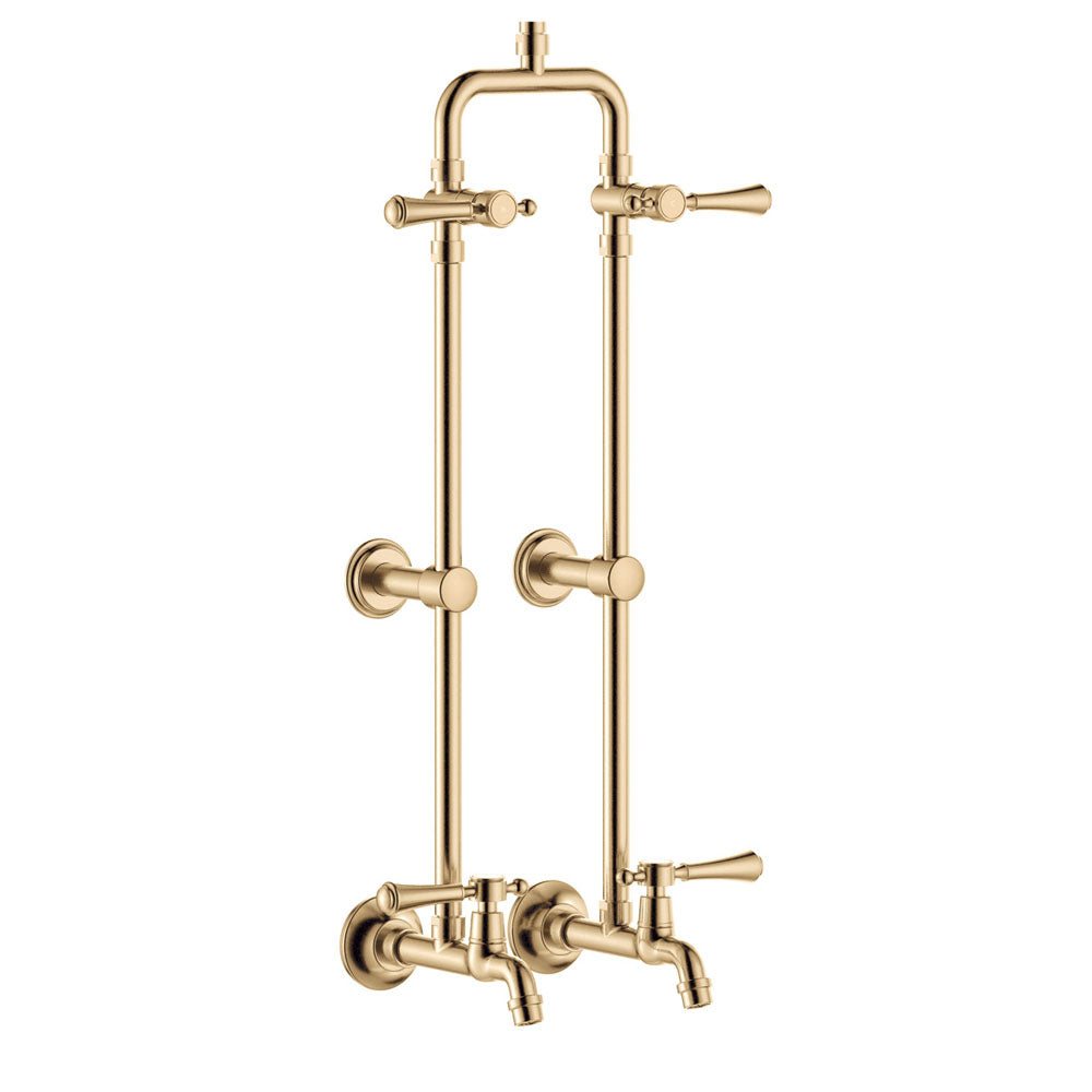Fienza Lillian Exposed Shower And Bath Set With Lever Handles, Urban Brass
