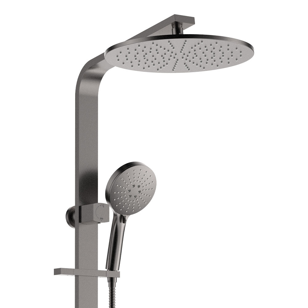 Fienza Empire Slim Deluxe Twin Shower, Gun Metal