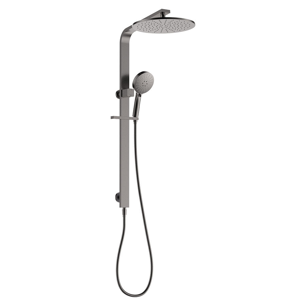 Fienza Empire Slim Deluxe Twin Shower, Gun Metal