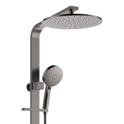 Fienza Empire Slim Deluxe Twin Shower, Gun Metal