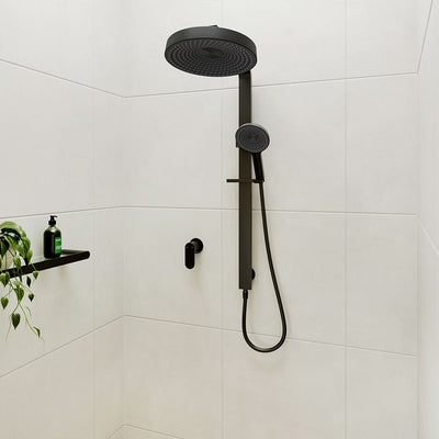 Fienza Kuro Deluxe Round Twin Shower Set, Matte Black