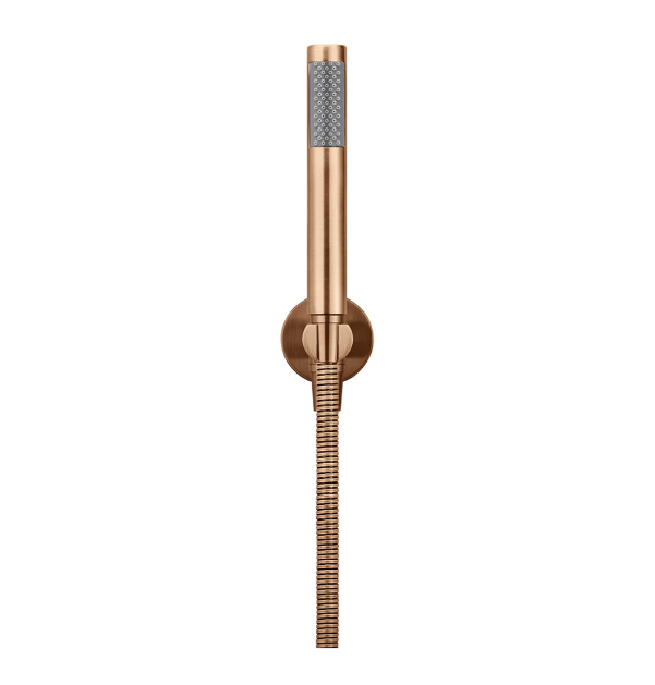 Meir Round Hand Shower on Fixed Bracket, Lustre Bronze