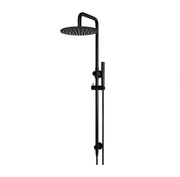 Meir Round Combination Shower Rail 300mm Rose, Single Function Hand Shower, Matte Black