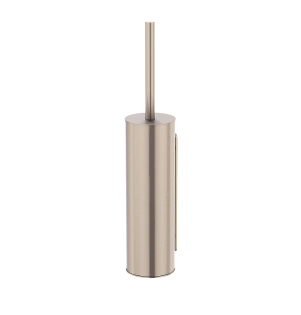 Meir Round Toilet Brush and Holder, Champagne
