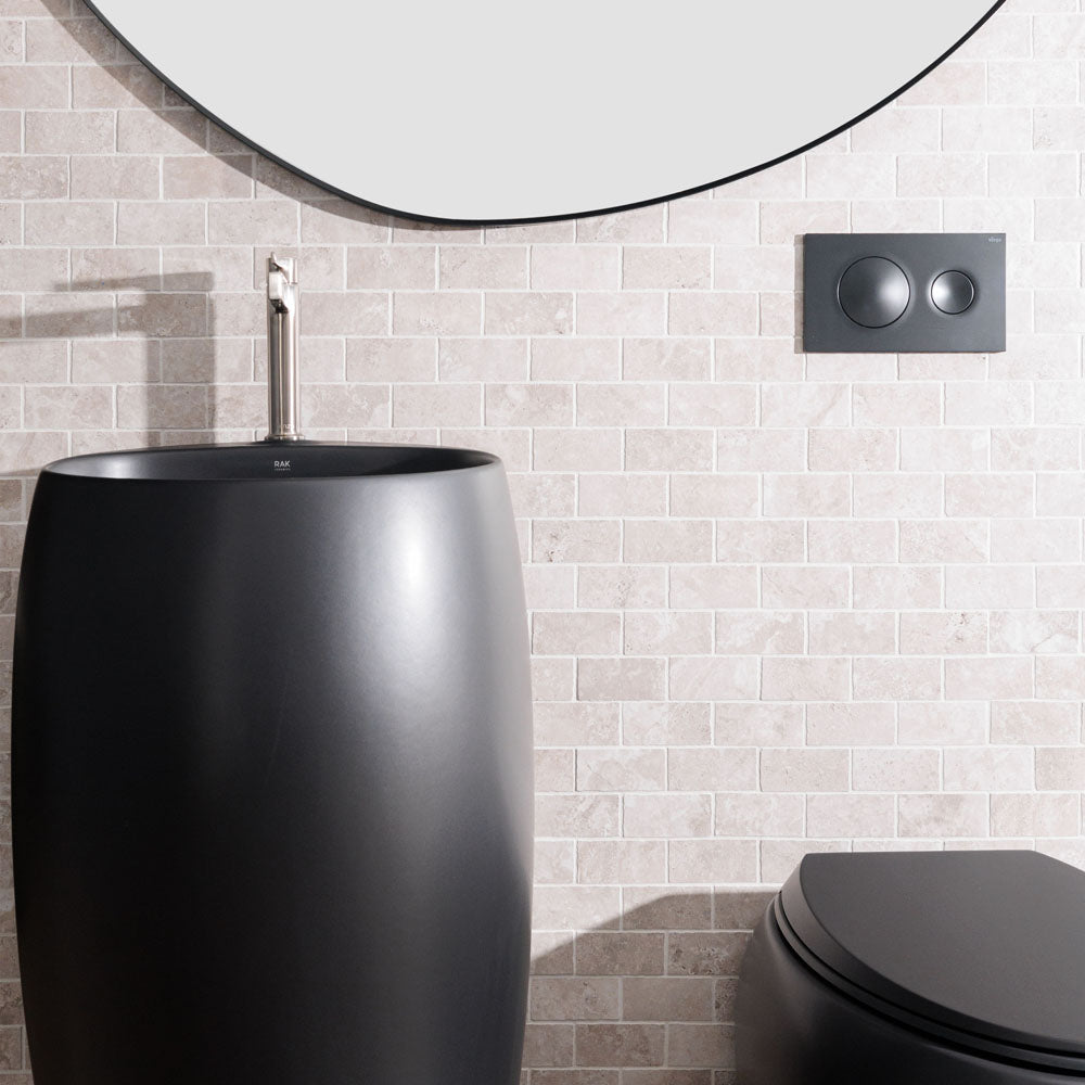 Fienza RAK Cloud Basin Freestanding 1TH 500 x 900mm No Overflow, Matte Black