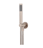 Meir Round Hand Shower on Fixed Bracket, Champagne